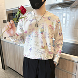社会小伙卫衣男圆领印花加绒加厚外套B323-WY18R-常规P58加绒P68，女装短外套，星座301C（原B323）