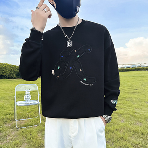 宽松卫衣男潮牌重工刺绣高级感痞帅社会小伙外套B323/WY17A/P68图片