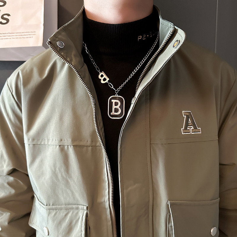 秋季男士工装外套夹克上衣社会小伙潮流高级感B323-JK04-P98,男装夹克,星座301C（原B323）