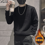 抖音直播备货2万件针织卫衣男加绒加厚社会小伙B323-M57-P58控78，男装卫衣，星座301C（原B323）