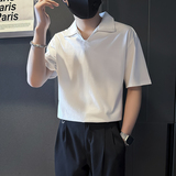男士短袖T恤韩版潮流翻领polo衫社会小伙店主风B323-DT41-P48控68，男装Polo衫，星座301C（原B323）
