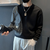 条纹拼接真口袋卫衣男设计感潮牌社会小伙长袖外套B323/WY09/P58，女装短外套，星座301C（原B323）