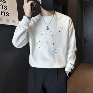 重工刺绣硬挺外套男高级感卫衣社会小伙店主风B323/WY17B/P68控98图片