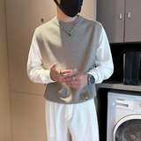 抖音假两件毛衣男高级感潮牌秋冬拼接社会小伙B323-M35-P88，男装针织衫/毛衣，星座301C（原B323）