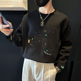 宽松卫衣男潮牌重工刺绣高级感痞帅社会小伙外套B323/WY17/P68，女装短外套，星座301C（原B323）