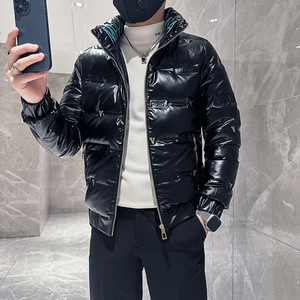 立领羽绒服男修身社会小伙立体字母印花B323-YR01-P128控168,男装羽绒服,星座301C（原B323）