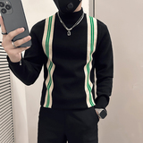 半高领中领毛衣男修身拼色潮流社会小伙针织衫B323-M45-P78控108，男装针织衫/毛衣，星座301C（原B323）