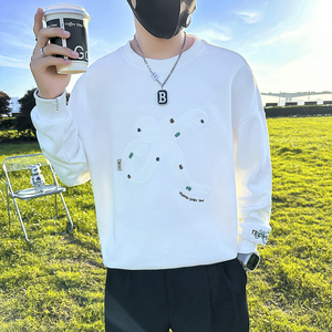 宽松卫衣男潮牌重工刺绣高级感痞帅社会小伙外套B323/WY17A/P68图片