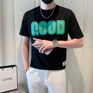 2025新款潮牌社会小伙短袖T恤good字母印花 B323-DT01-特P38 控58图片