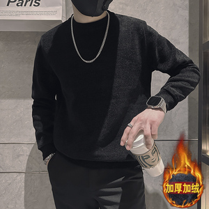 抖音直播备货2万件保暖毛衣男加绒加厚社会小伙B323-M57-P58控78图片