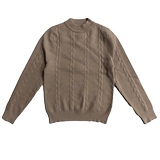 高品质纯色提花毛衣男高级感社会小伙针织衫B323-M47A-P78控108，男装针织衫/毛衣，星座301C（原B323）