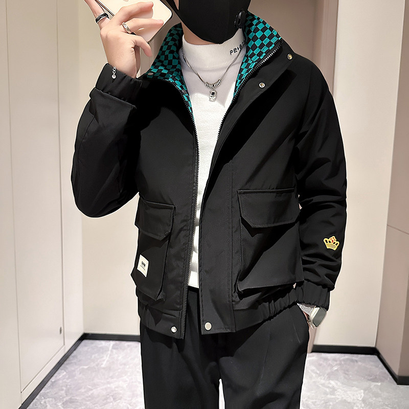 春秋款刺绣外套男高级感修身社会小伙网红夹克B323-JK03-P88,男装夹克,星座301C（原B323）