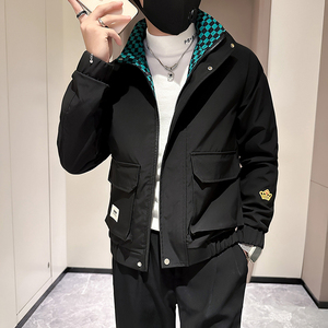 春秋款刺绣外套男高级感修身社会小伙网红夹克B323-JK03-P88
