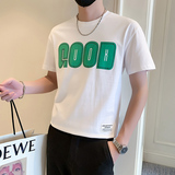 2025新款潮牌社会小伙短袖T恤good字母印花B323-DT01-特P38控58，男装T恤，星座301C（原B323）