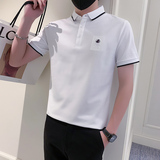 社会小伙短袖polo衫男宇航员浮雕图案PL04/P55控75，男装Polo衫，星座301C（原B323）