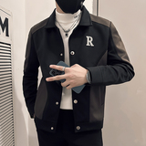 高品质有垫肩社会小伙外套男高级感痞帅夹克B323-JK09-P88控128，男装夹克，星座301C（原B323）