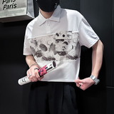 短袖男款polo衫2025夏季新款高级感社会小伙店主风B323-PL18-P55，男装Polo衫，星座301C（原B323）
