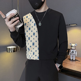 潮牌拼接卫衣男撞色长袖社会小伙店主风外套B323/WY22B/P58控78，女装短外套，星座301C（原B323）