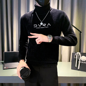 社会小伙毛衣男潮牌2023新款高领毛绒高级感打底衫 M30-特P58控79图片
