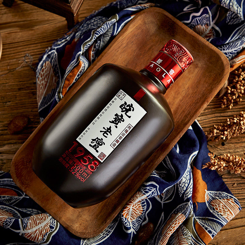 酒高度白酒浓香型52度窖藏纯粮食酒皖宝老坛酒活窖固态法酿造白酒