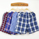 格子纯棉家居短裤 双层棉纱短款 睡裤 夏男士 居家短裤 薄款 五分裤 大码