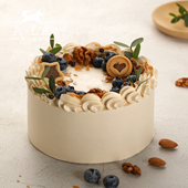 阿拉甜点海盐焦糖动物奶油坚果低糖生日蛋糕成都绵阳同城配送上门