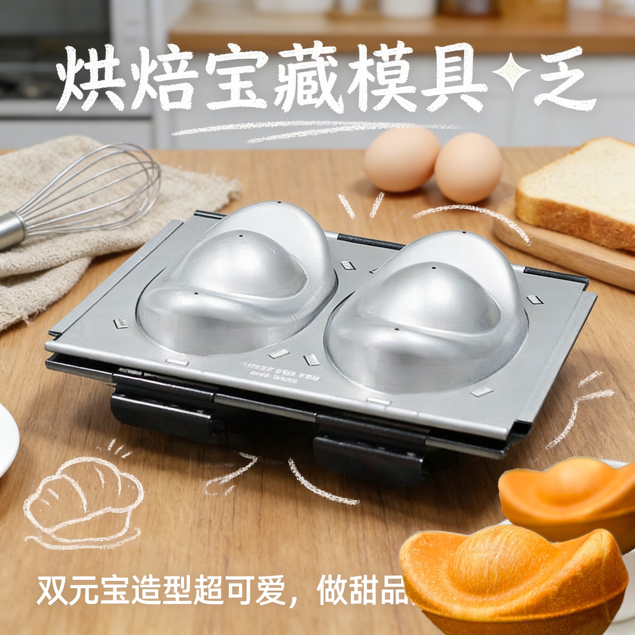 2026新年礼物大元宝蛋糕面包模具吐司面包招财进宝烘焙商用模不粘,厨房/烹饪用具,烘焙模具,淘宝优惠券,粉丝福利购,淘宝优惠卷