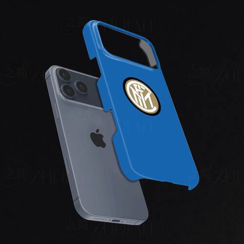 蓝底国米队徽磨砂磁吸手机壳大孔亮面硬壳适用苹果iphone18promax华为PURAXVIEW1加ACE2V荣耀90GT