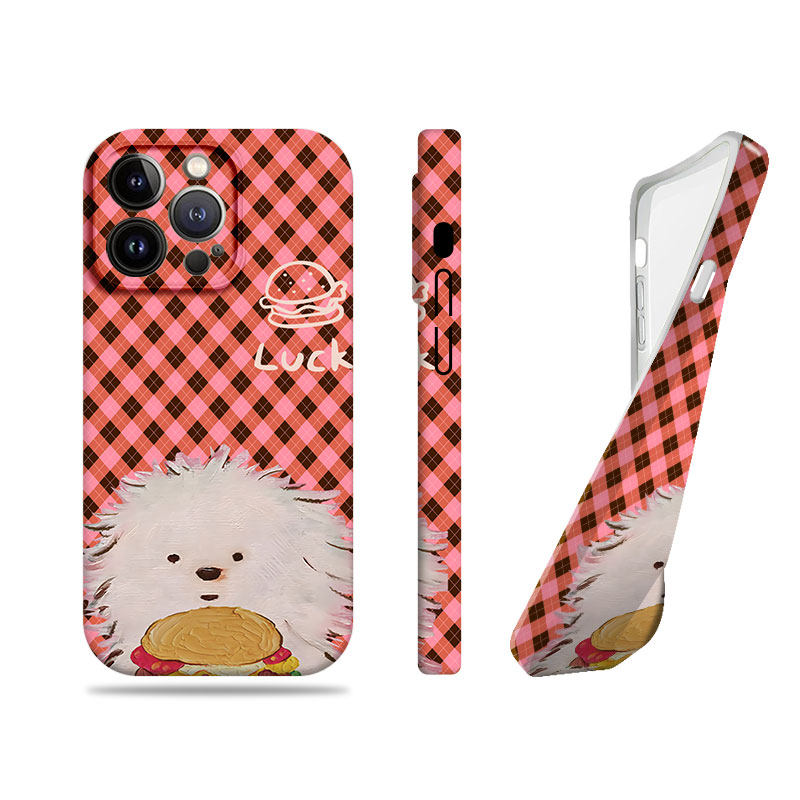 苹果17promax狗狗薯条汉堡菲林情侣手机壳适用苹果华为荣耀X70I一加ACE5至尊版MATE80PROMAX小米13PROopporen