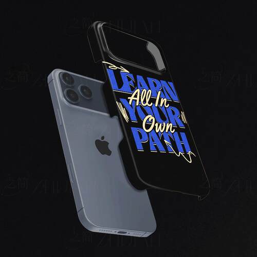 蓝黄英文标语磨砂磁吸手机壳大孔亮面硬壳适用苹果iphone18promax华为PURAXVIEWVIVOX70PRO红米NOTE14PROPLUS