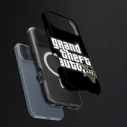 GTA5游戏标志硬壳磨砂磁吸手机壳适用苹果iphone17promax华为三星S25ULTRAOPPOFINDX9PRO小米14proMATE80PROM