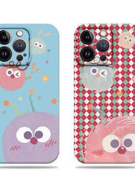 苹果17promax三只煤球菲林情侣手机壳适用苹果华为荣耀MAGIC7PROVIVOY300TVIVOY77EP60ART红米NOTE15PROPLUS