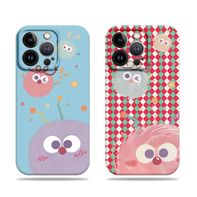 苹果17promax三只煤球菲林情侣手机壳适用苹果华为荣耀MAGIC7PROVIVOY300TVIVOY77EP60ART红米NOTE15PROPLUS