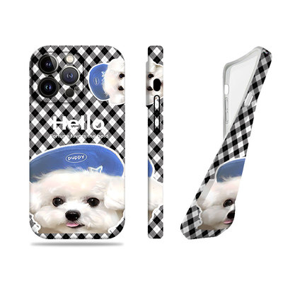 苹果17promax带帽猫咪狗狗菲林情侣手机壳适用苹果华为红米K60E真我gt8proopporeno15pro一加ACE5竞速版MATE5