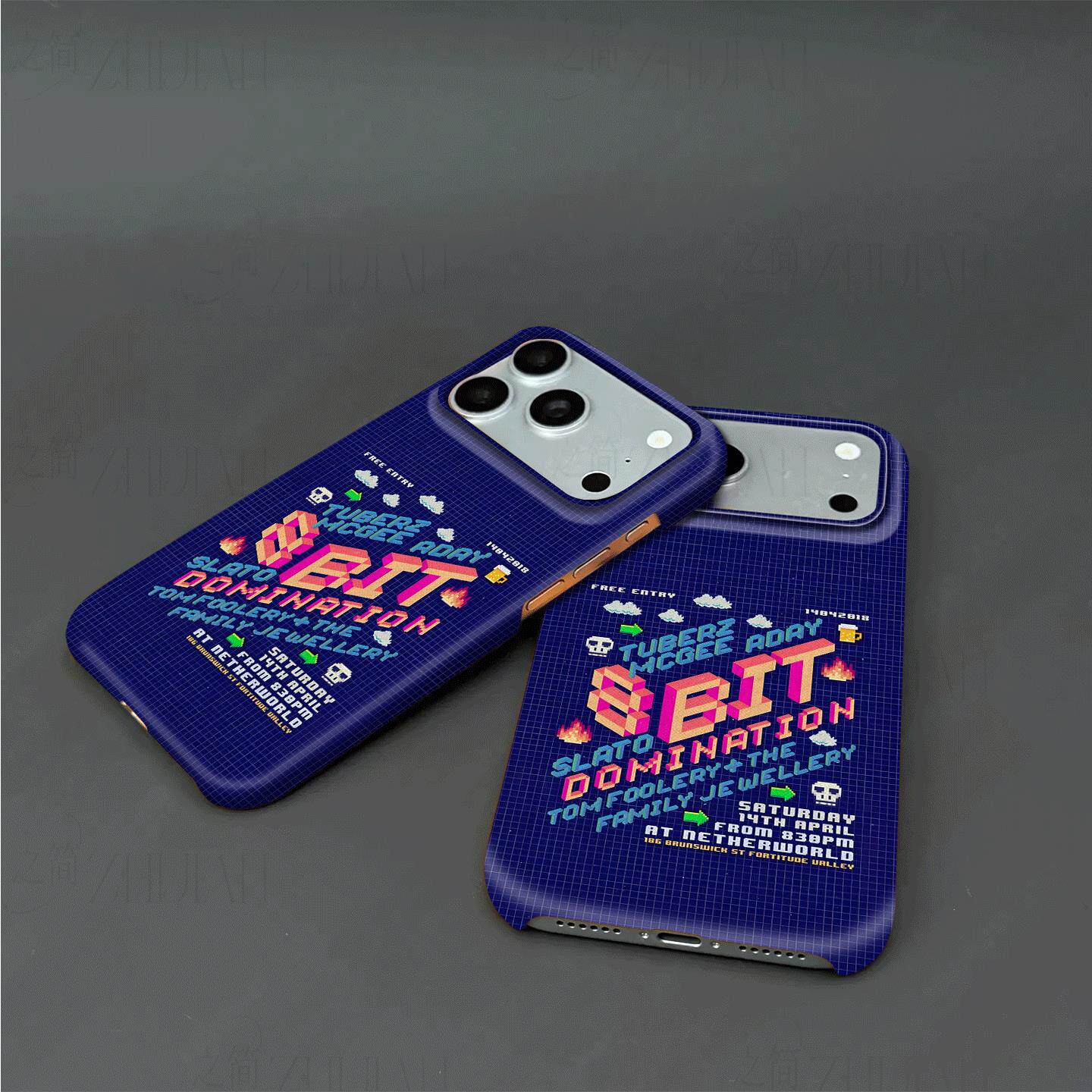 8BIT像素硬壳磨砂磁吸手机壳适用苹果iphone17promax华为荣耀400PRO荣耀MAGIC8PRO小米17PROMAX三星S25ULTRA