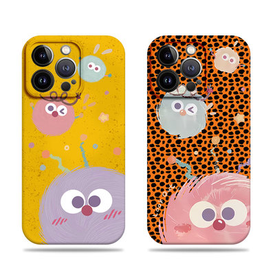 苹果17promax三只煤球菲林情侣手机壳适用苹果华为IQOOZ9XVIVOY200I荣耀X70IIQOONEO10PROPLUSOPPORENO14PRO