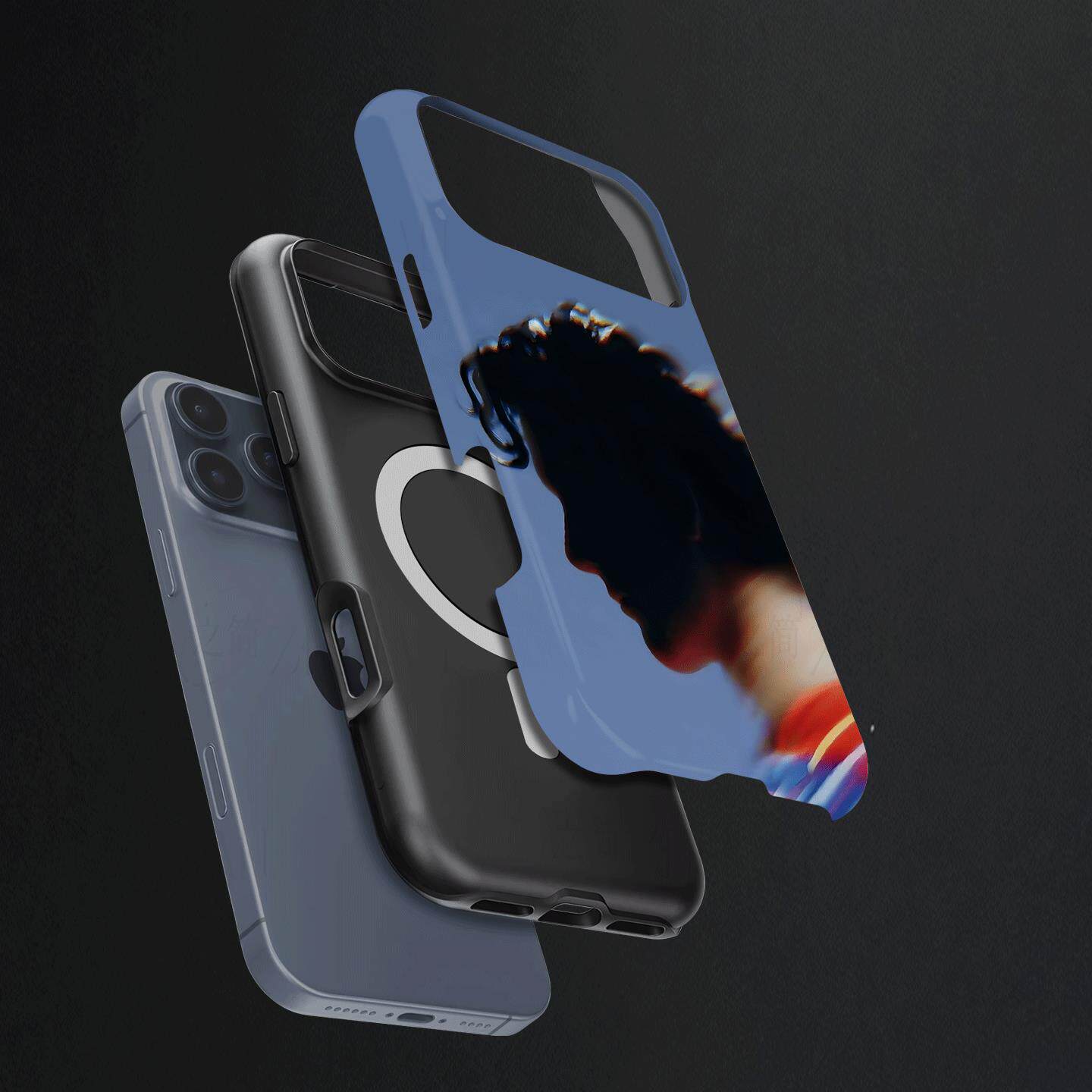 炫光男生侧影硬壳磨砂磁吸手机壳适用苹果iphone17promax华为小米15PRO三星S25ULTRA荣耀500pro小米17PROMAX