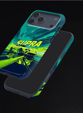 绿色SUPRA疾驰硬壳磨砂磁吸手机壳适用苹果iphone17promax华为FINDX8PRO小米15PROMATE70PRO+荣耀MAGIC8PRO