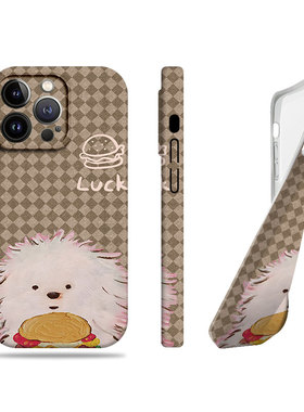 苹果17promax狗狗薯条汉堡菲林情侣手机壳适用苹果华为荣耀400PROVIVOS20PRO一加ace6红米K60PROvivos50promi