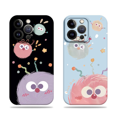 苹果17promax三只煤球菲林情侣手机壳适用苹果华为荣耀畅玩70PLUS荣耀200PRO三星S25PLUSIQOO13OPPOA6PRO