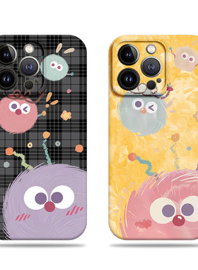 苹果17promax三只煤球菲林情侣手机壳适用苹果华为小米CIVI4PROVIVOS20PRONOVA13PRO12/13/14/15新款小米14至