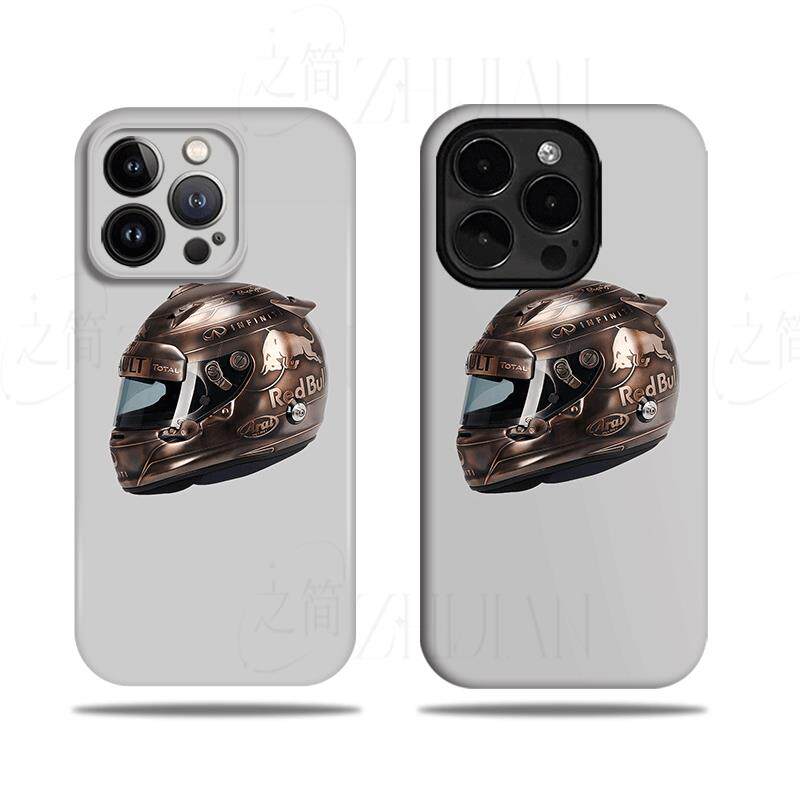 红牛赛车头盔磨砂磁吸手机壳大孔亮面硬壳适用苹果iphone18promax华为PURAXVIEWIQOO15OPPORENO15C