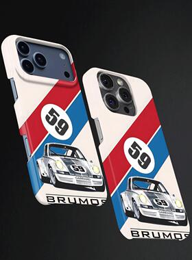 59号保时捷硬壳磨砂磁吸手机壳适用苹果iphone17promax华为小米14pro小米17PROMAX荣耀400PROMATE70PRO+
