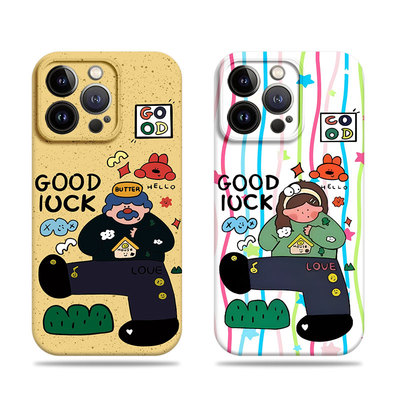 苹果17promax插画大叔女孩菲林情侣手机壳适用苹果华为红米K60E小米17promaxOPPOA6PRO一加15IQOONEO10PROPLU