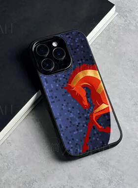 苹果17promax红马j玻璃手机壳马年新年祝福有钱适用苹果华为红米NOTE15PROPLUSVIVOS20PROMATE70PRO+小米17PR