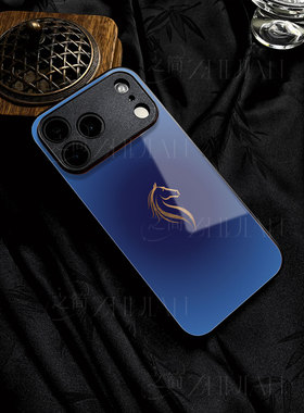 苹果17promax马头tr玻璃手机壳马年新年祝福有钱适用苹果华为IQOO15小米15PRO真我GT7OPPORENO14PRO