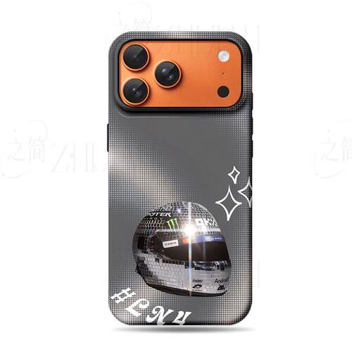 魔爪赛车头盔磨砂磁吸手机壳大孔亮面硬壳适用苹果iphone18promax华为PURAXVIEWOPPORENO7PRO1加ACE2PRO