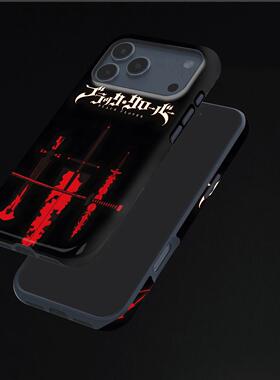 黑色五叶草剑硬壳磨砂磁吸手机壳适用苹果iphone17promax华为FINDX8至尊三星S25ULTRAmate80proFINDX8PRO
