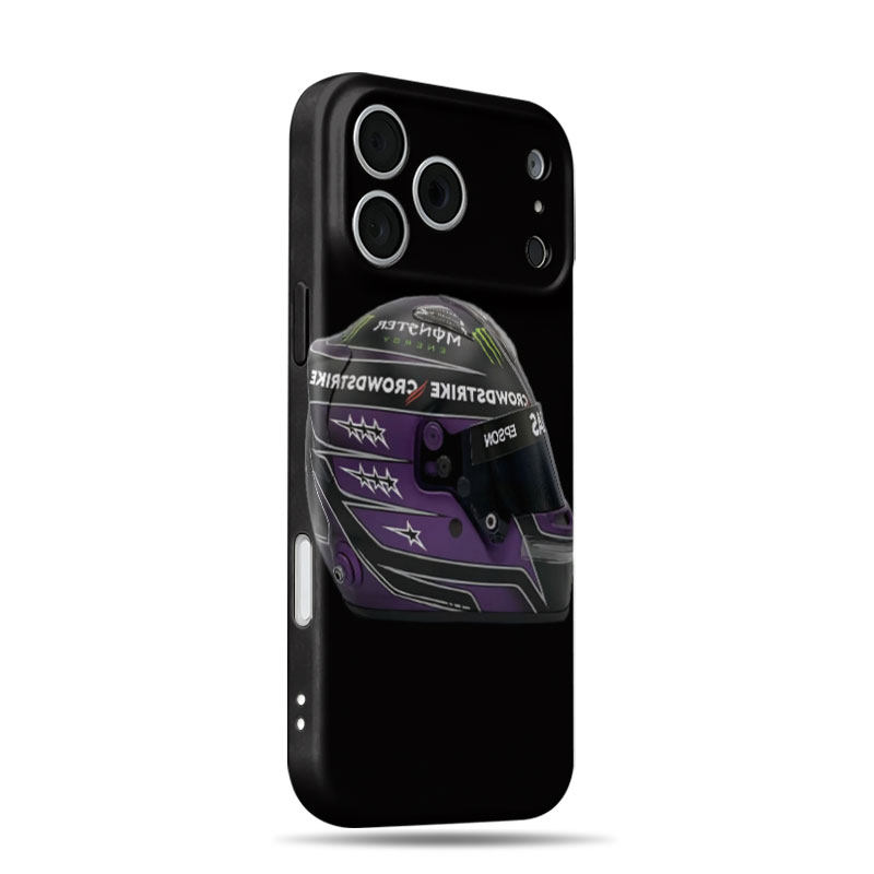 紫黑赛车头盔磨砂磁吸手机壳大孔亮面硬壳适用苹果iphone18promax华为PURAXVIEW荣耀80SE华为MATE40PROPLUS