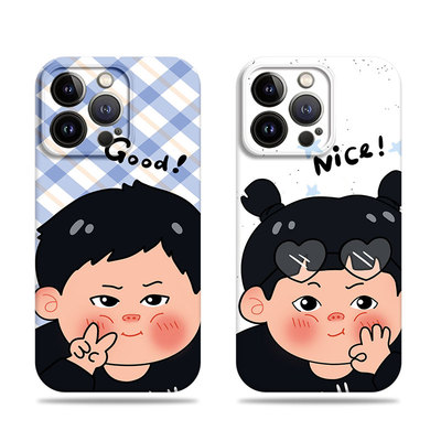 苹果17promax比耶胖胖男女菲林情侣手机壳适用苹果华为三星S25PLUS三星S24ULTRAVIVOX200至尊VIVOS20PROIQOO1